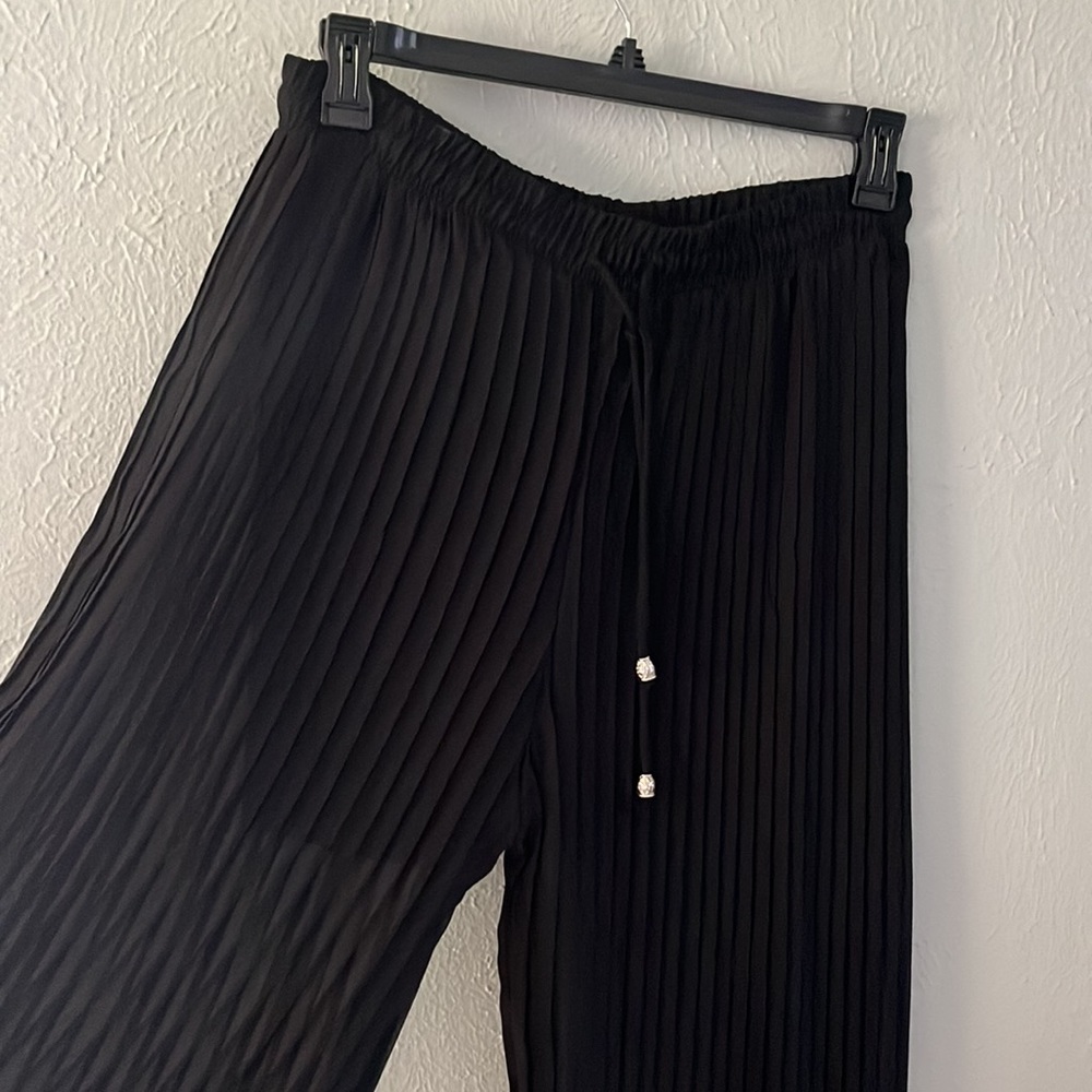Wide leg Black Sheer pants